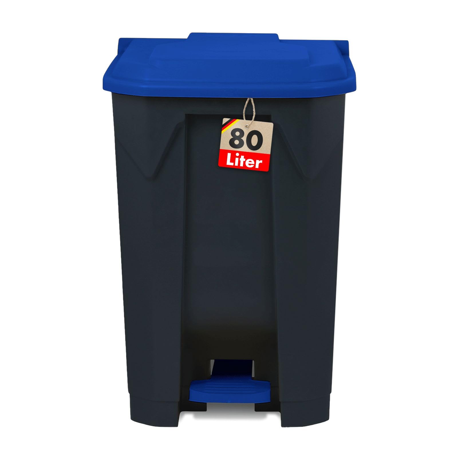 Poubelle Casa Pura 80 L Bleu à Pédale Step On avec Couvercle