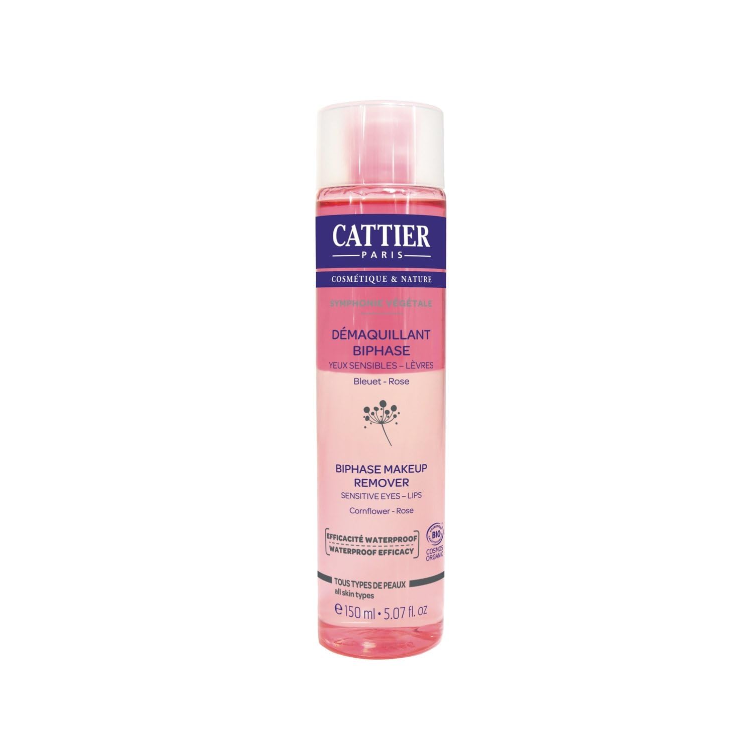 Eau micellaire biphasée démaquillante waterproof Cattier douceur yeux - 2