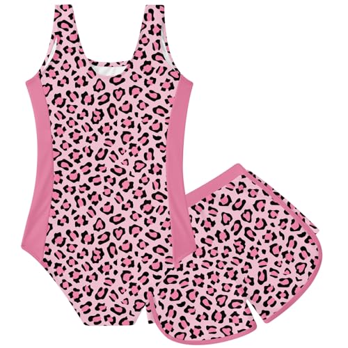 Image of TUONROAD Toddler Girls One Piece Swimsuit 2Pcs Bathing Suit Kids Swimwear with Short for 3-9
