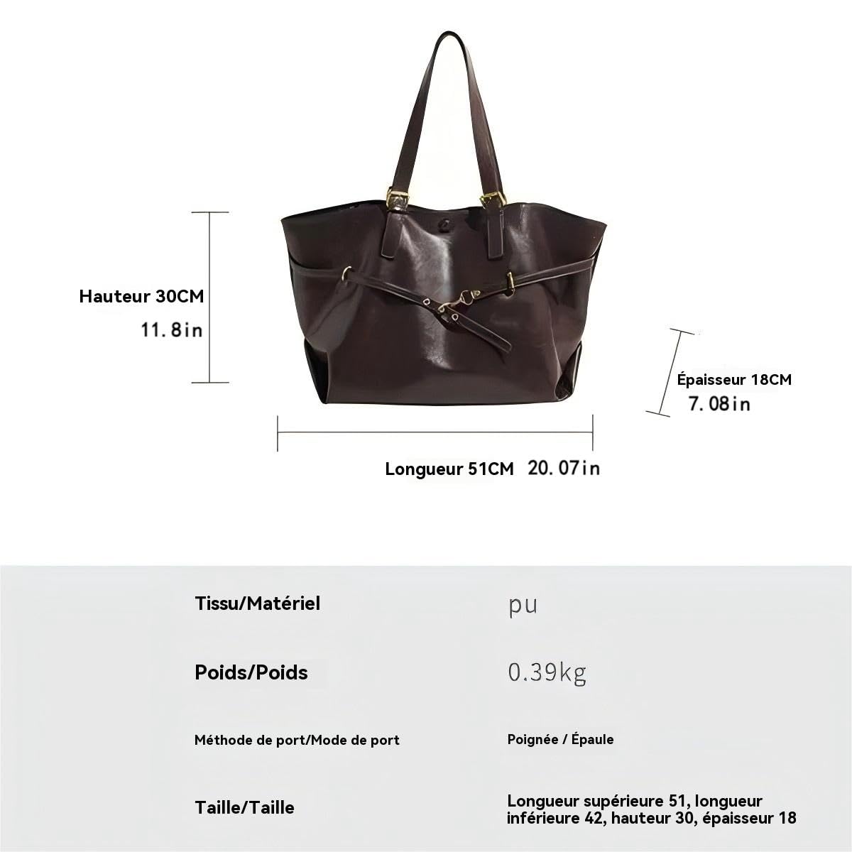 Générique Grand Sac De Cours Lycée Sac À Main Cuir Pu Pour Femme Sac Lyceenne Fille Cours，Grande Capacité Sac À Dos Léger Pour Le Travail, L'École, Bureau