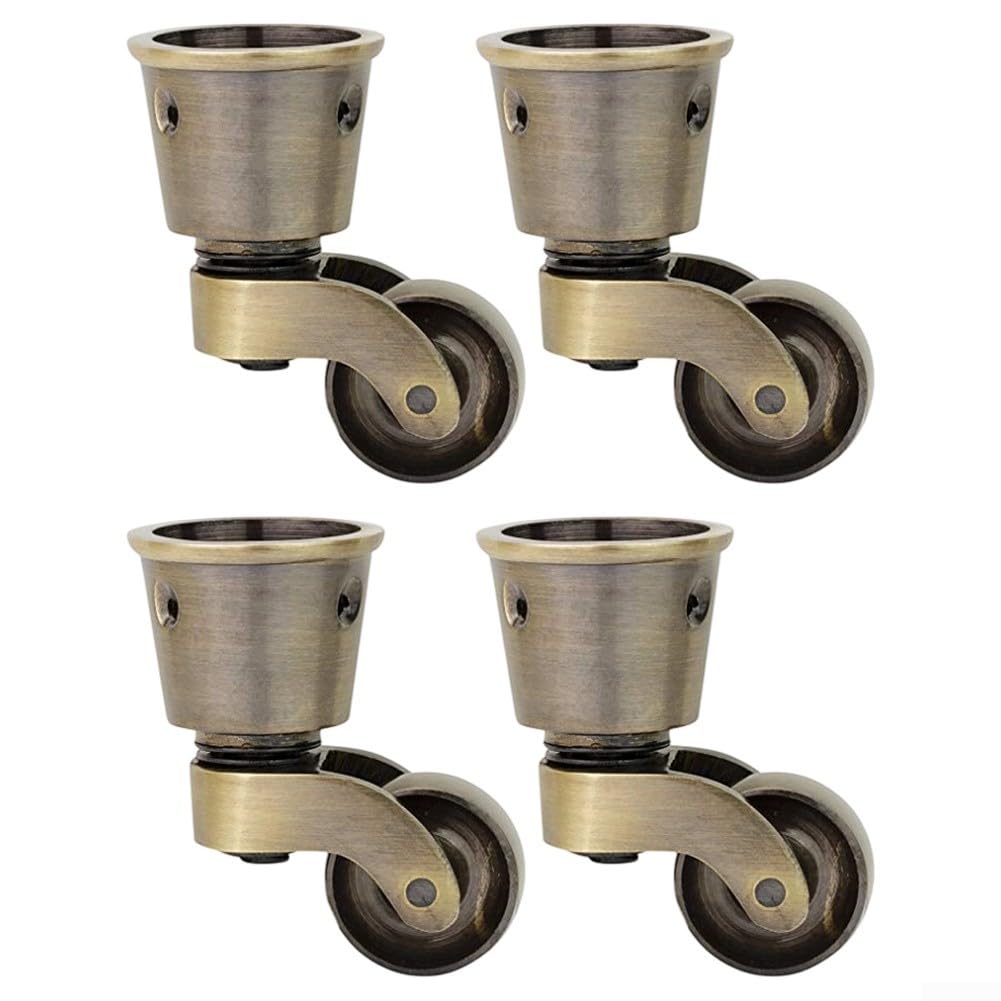 4 Ruote in Ottone Massiccio per Mobili Pesanti 55mm