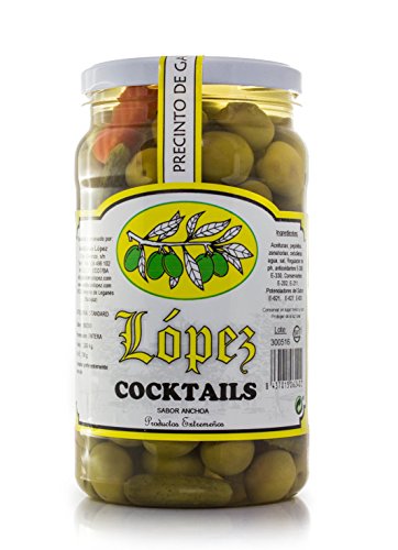 Cocktails Sabor Anchoa de Aceitunas y Encurtidos - Envase PET 700 g. Peso Neto Escurrido.