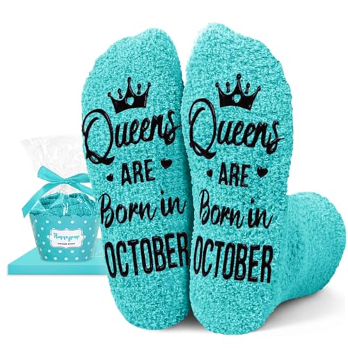 Image of HAPPYPOP Women Queen Birth Month Socks - Month Birthday Gifts, Socks for Her Female in Green