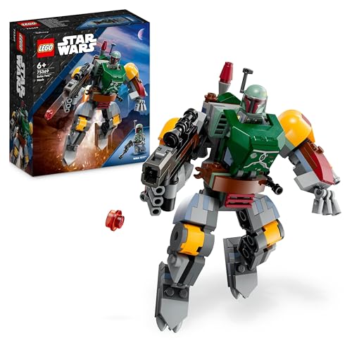 75369 Star Wars Mech di Boba Fett, Giocattolo Action Figure da Costruire con Blaster Spara-Bottoncini e Jetpack, Giochi da Collezione per Bambini e Bambine da 6 Anni in su - Lego