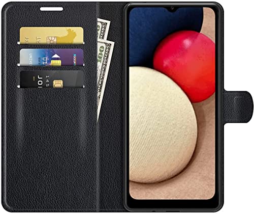 Capa Capinha Carteira Samsung Galaxy A03s Case De Couro Flip Cover - Qaulidade TOP (Preta)