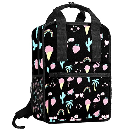 Sac à dos bleu pour garçons motif léopard avec bretelles réglables