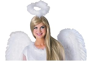 Forum Novelties White Marabou Halo Costume for Women, Angel, Heavenly, Cosplay