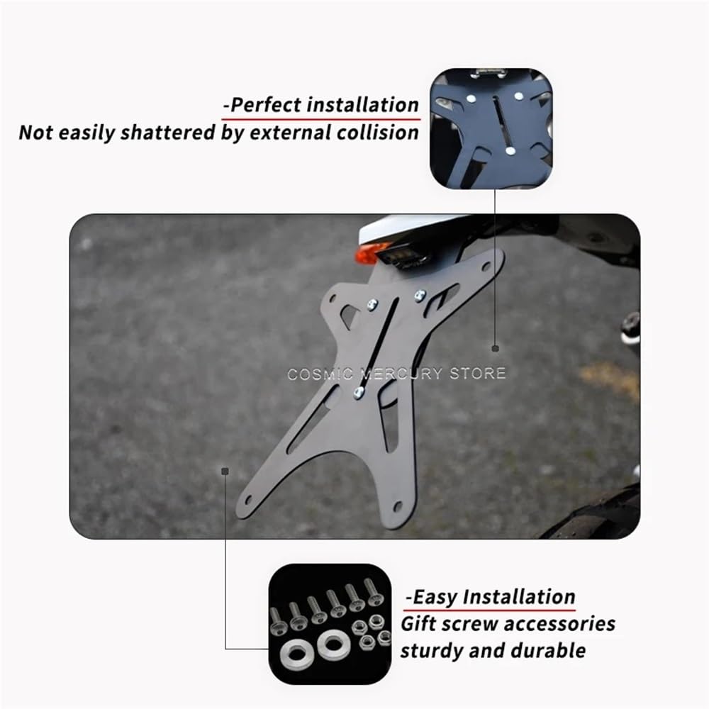 Soporte Portamatricula Soporte de matrícula Motocicleta Elimin para Fantic para Caballero para Scrambler para Rally 125 250 500