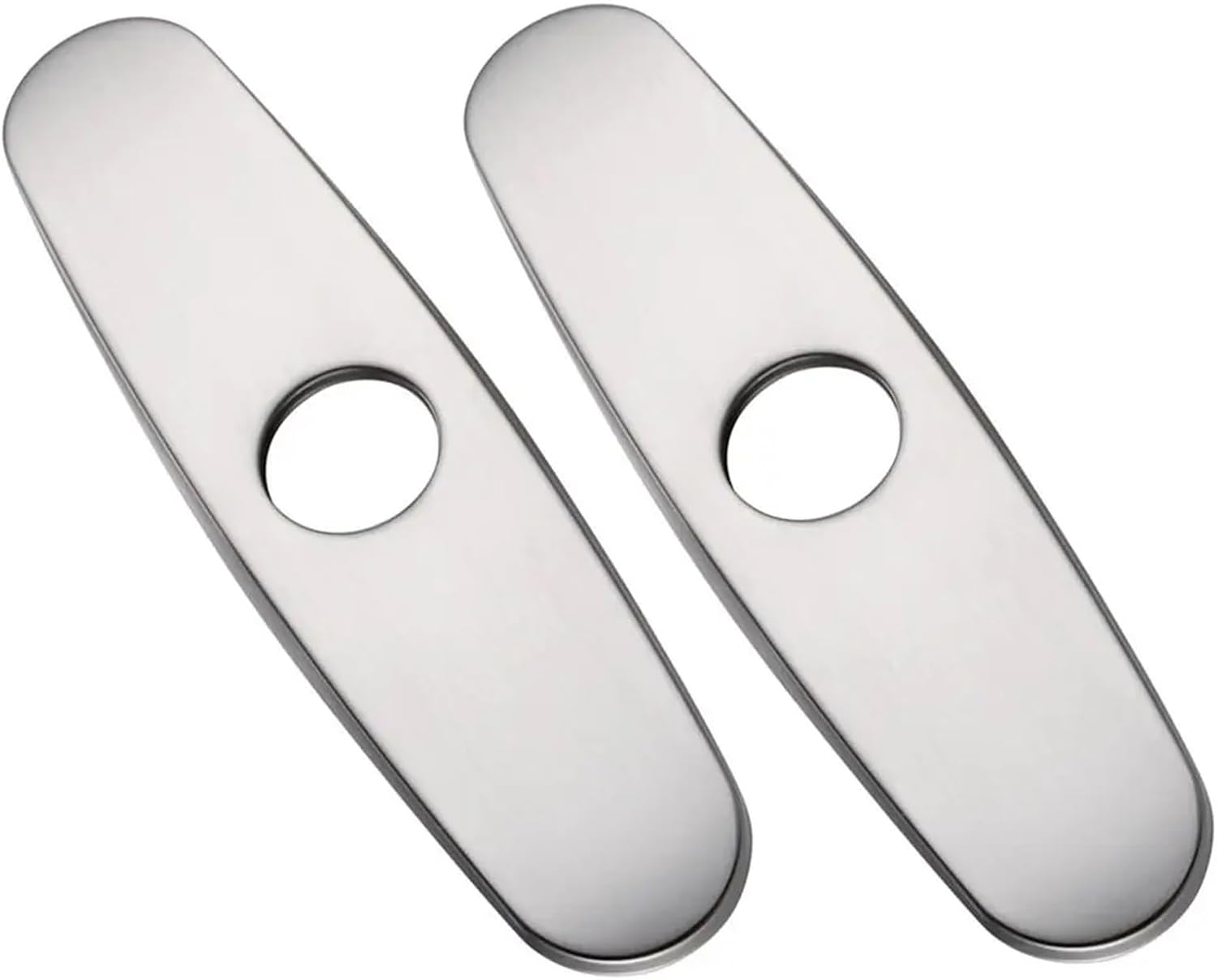escutcheon plate 2 Pcs Kitchen Faucet Plate Electroplated Stainless Steel 8 Inch Sink Basin Cover Rustproof Tap Escutcheon Home Decor Accessory
