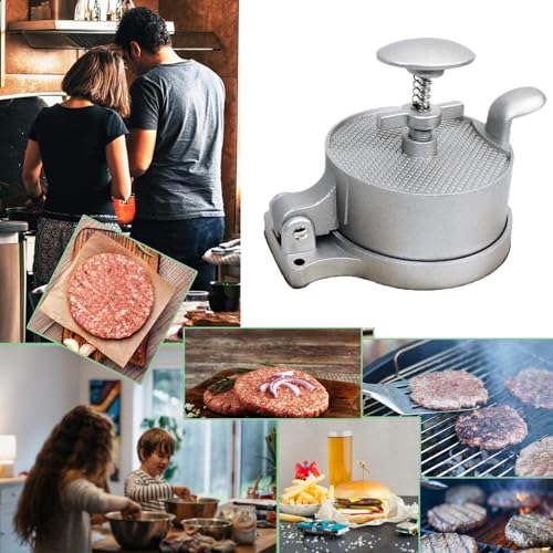 Prensa para hamburguesas que evita que la carne se desarme en la sartén 5