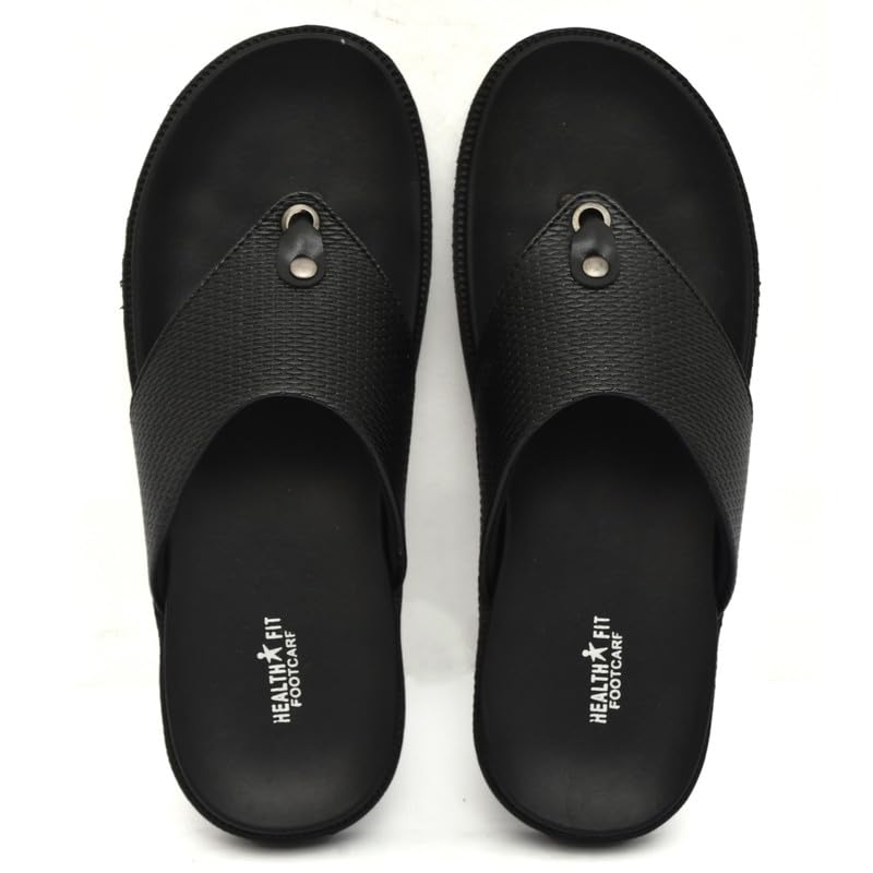 Image of HEALTH FIT Super Soft Ortho Care Bounce Back Anti-Skid Water Resistant Slippers /Doctor Chappal & Footwear-Men 116
