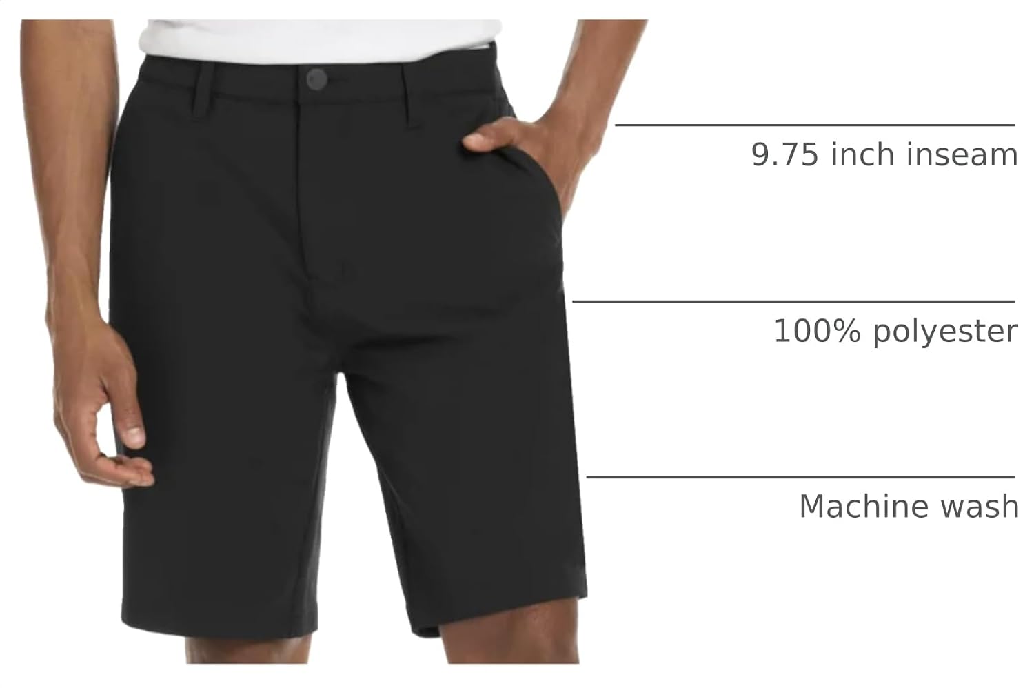 Hurley Men's Venture Hybrid Walk Short (US, Numeric, 32, Regular, Regular, Black)