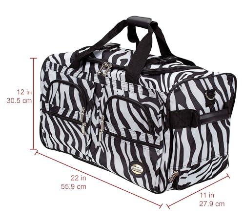 Image of Rockland Rolling Duffel Bag, Black, 22 inch