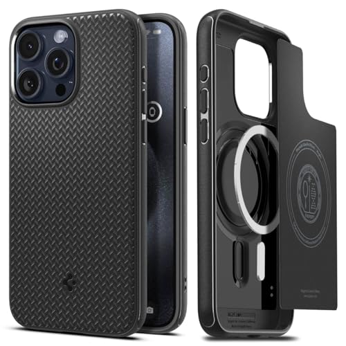 Spigen Mag Armor MagFit Designed for iPhone 15 Pro Max Case (2023) [Military-Grade Protection] Compatible with MagSafe - Matte Black by Spigen - Used condition - US$13.23
