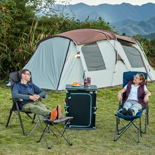 Repose-pieds de camping pliable TIMBER RIDGE tabouret rembourré léger - 7