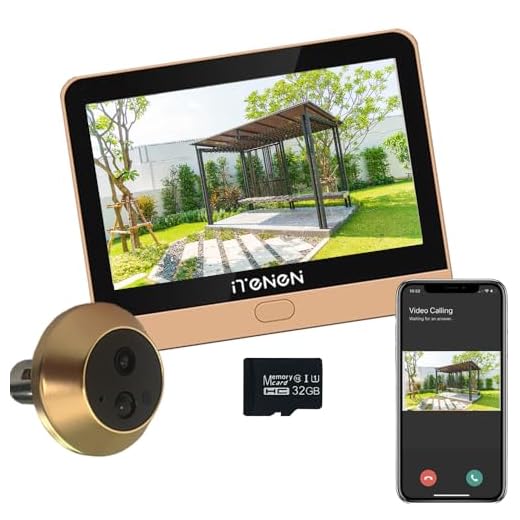 iTenen PDG1 Spioncino Digitale a Batteria WiFi 3.0MP con MicroSD da 32GB,Video Spioncino Senza Fili con Schermo a Colori da 4,3",Telecamera porta,5000 mAh,Audio a Senso Unico,Rilevamento Movimento PIR