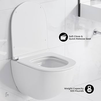 St. Tropez Wall Hung Toilet Bundle, One-Piece Toilets