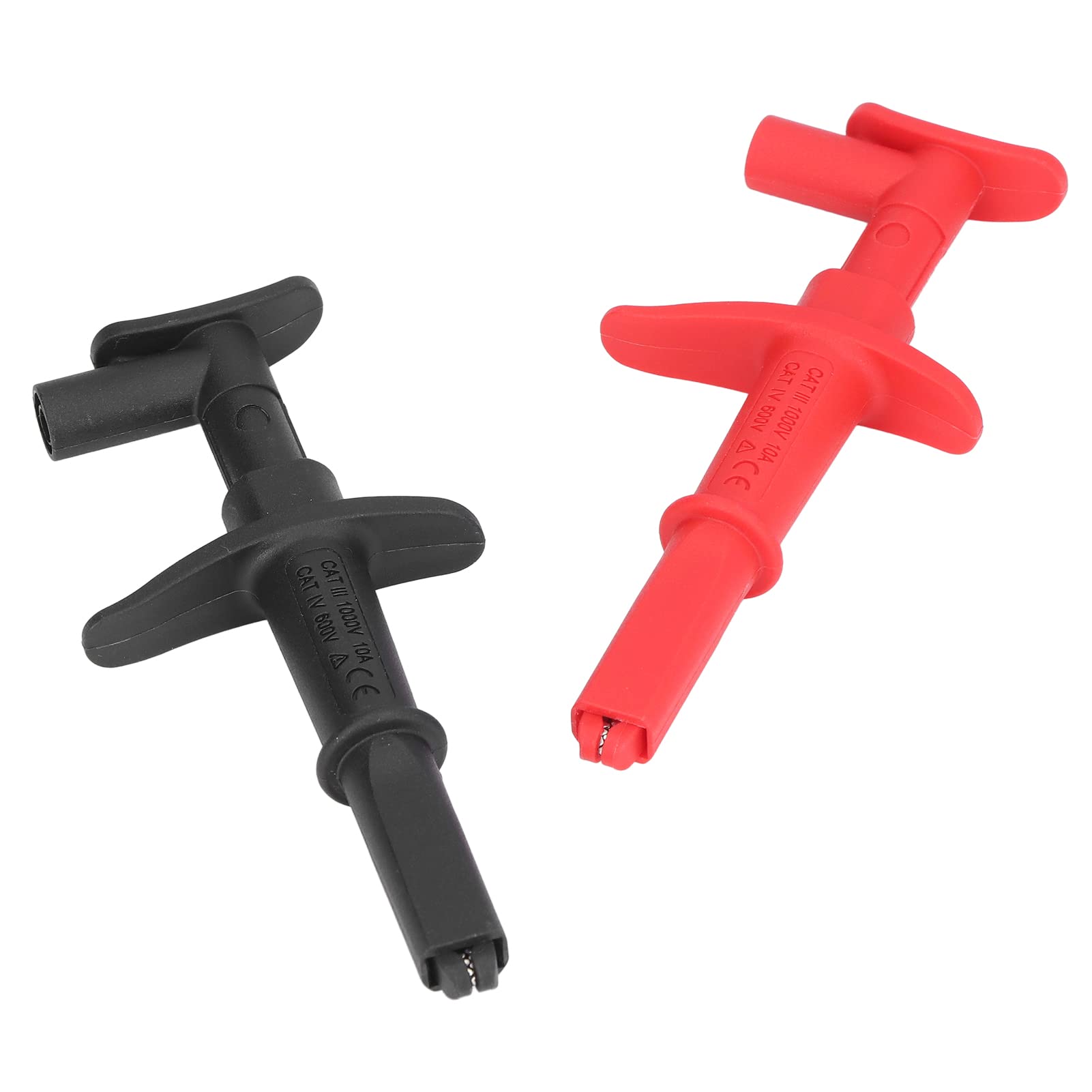 Clip De Crochet De Test, 1 Paire De Pinces De Crochet De Test, Pince Crocodile Rouge Noir, Kit D'accessoires Pour Tests électroniques 16 Mm