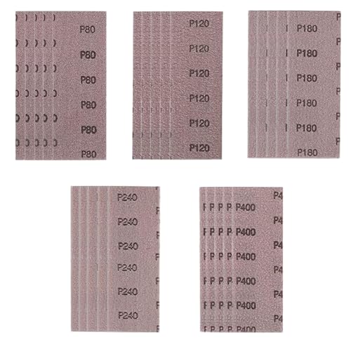 25 Bandes Abrasives en Maille 70x198 mm, Bande Abrasive en Filet, Feuilles Abrasives Maille 70 mm x 198 mm, Feuilles Abrasives Auto-Agrippantes - Grain P80,...