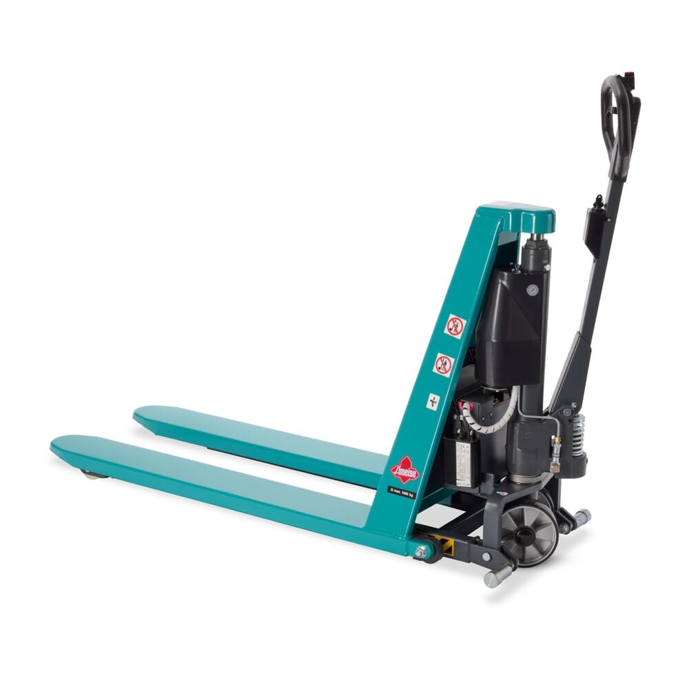 Ameise Scherenhubwagen PTM elektrohydraulisch | 1.000 kg Tragkraft | 85-800 mm Hubbereich | 1.170 mm Gabellänge | Lenkrad aus robustem Polyurethan | Nylon Einfach-Gabelrollen | Hubtisch