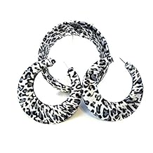 Fashion Jewelry Leopard Print Earrings and Bracelet Set Animal Print Assorted Colors