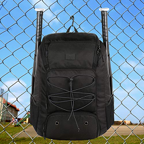 Matein 122701BLK Baseball Bag, Large Softball Bag With Shoe Compartment, Bat Bags For Men And Adult thumb #6