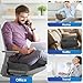 TushGuard Seat Cushion for Office Chair Memory Foam Non-Slip Cushion Back, Coccyx, Sciatica, Tailbone Pain Relief Butt Pillow for Office Chair, Car, Wheelchair, Grey, X-Large