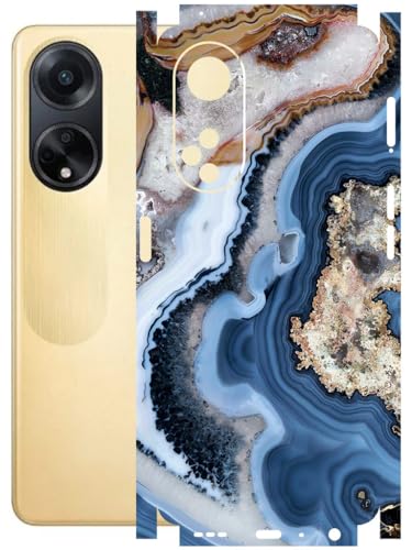 Image of AtOdds - Full Body Back Screen Guard Protector Film - Lamination Wrap Skin Sticker Compatible with Oppo F23 (5G) | Scratchproof Matte Finish (Floor Marble)