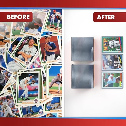 Cardboard Gold - 100pt Top Loaders for Cards - 100 Count - Premium 3x4 Inch Trading Card Toploaders - Protect Your Baseball and Sports Cards with These Crystal Clear Hard Plastic Sleeves Protectors - Thumbnail 4