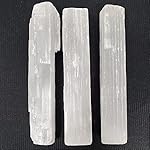 New Age Imports, Inc.® ~ Premium Quality Selenite Sticks 4". Great for Wicca, Reiki, Healing, Metaphysical, Chakra, Positive Energy, Meditation, Protection, Decoration or Gift (4" - 3 Stick Pack)