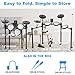 RVONE Electric Drum Set with Kick Hammer Pedal, Electronic Drum Kit for Beginner Adult with 150 Sounds, 10