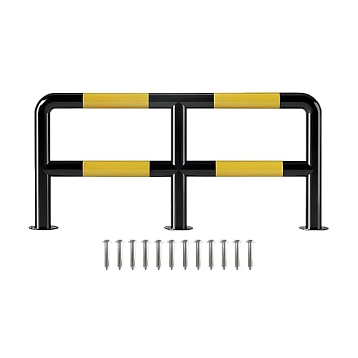 Steel Safety Bollard Post for Warehouse, Bollards and Parking Barrier with Anchor Bolts, Long-Lasting Use(1PCS,130x60cm/51.18x23.62in)