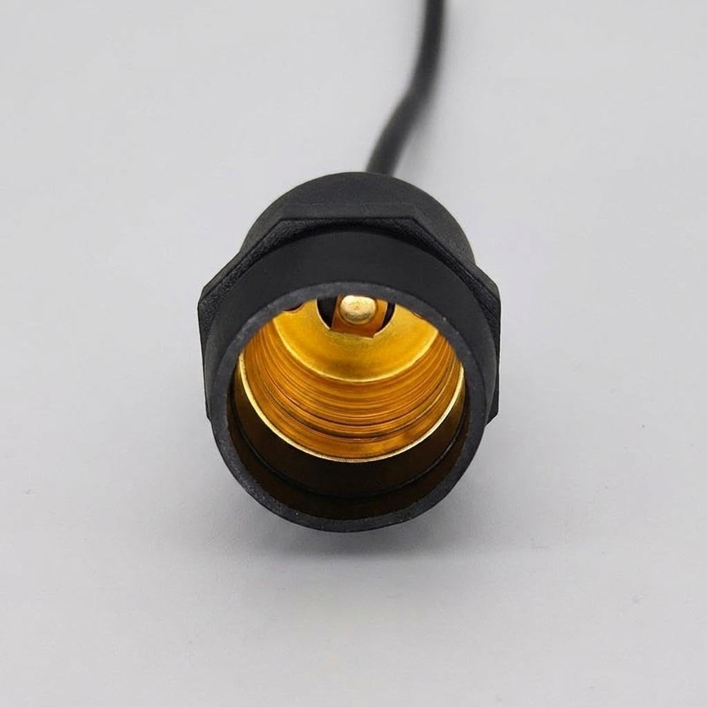 Outdoor Light Fitting with E27 Lamp Holder for Outdoor Lighting, Waterproof Lamp with E27 Screw Type Bulb Holder, PVC Material, No Plug Included Black-picture-11