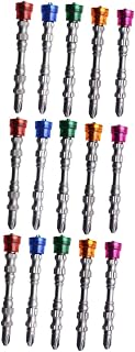 DOITOOL 15pcs Long Driver Bits Multi-colored Magnetic Ring Double-head Screwdriver Heads for Electric and Hand Tools Durable and Precision Drill Tips