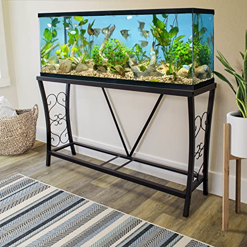 Aquatic Fundamentals 55 Gallon Metal Aquarium Stand, Black
