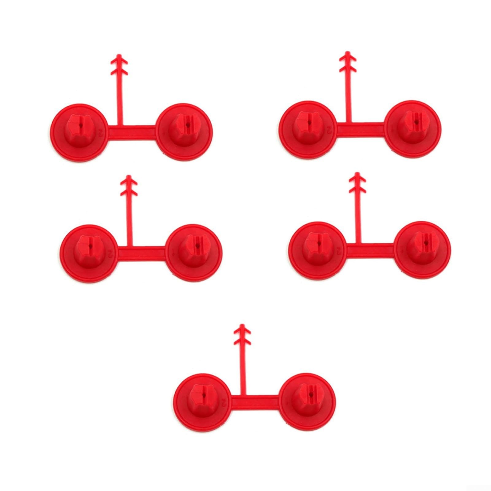 Ugelli in schiuma poliuretanica riutilizzabili, per isolamento da soffitto e pareti, immagine a spruzzo liscia, compatibile con la maggior parte delle pistole in schiuma, rosso, 5,5 × 2 cm (5 pezzi)