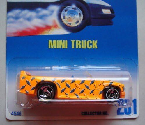 Hot Wheels Orange Mini Truck #231 Squre Card Razor Wheels