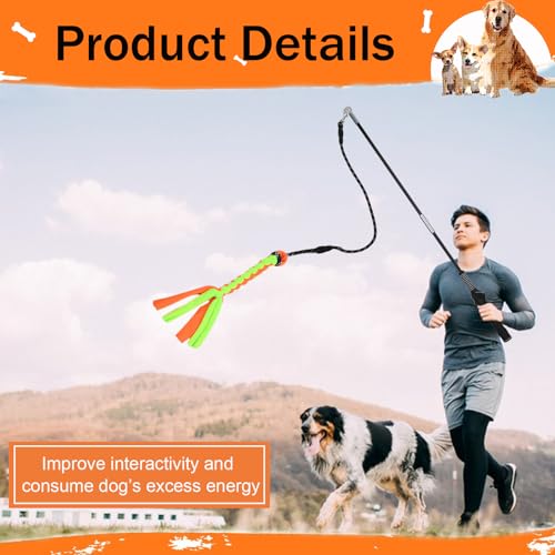 Flirt Pole for Dogs Interactive Dog Toys Teaser Wand Play Pole with Fleece Rope Lure Chewing Toy for Small Medium Large Dogs Puppy Outdoor Exercise  Training   Cucciolini Doodles Flirt pole for dogs interactive dog toys teaser wand play pole with fleece rope lure chewing toy for small medium large dogs puppy outdoor exercise  training    cucciolini doodles