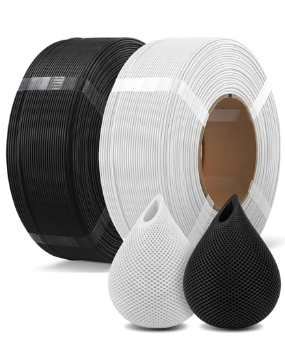 Image of OVERTURE 2 Pack 1kg High Speed Refill PLA Filament, Black+White