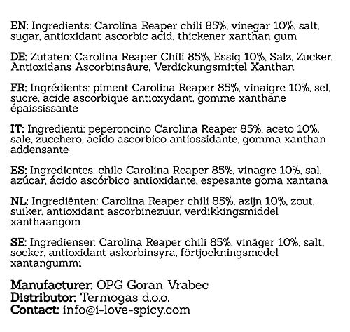 I LOVE SPICY The Reaper Hete Chilisaus 100 ml, Laboratorium Gemeten 96.581 SHU (Carolina Reaper Chilipeper 85%) Heetheid 7/5 Louisiana Stijl - Image 4
