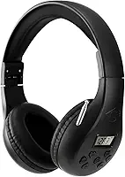 Auriculares de rádio FM pessoais portáteis com a melhor recepção, auriculares sem fios com rádio FM para caminhada, corrida, alimentados por 2 pilhas AA (não incluídas), preto