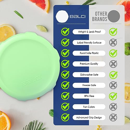 Balci 4W+4R(V2) Premium Mason Jar Lids (8 Pack) - Heavy Duty, Bpa Free Reusable Plastic Mason Jar Lids thumb #2