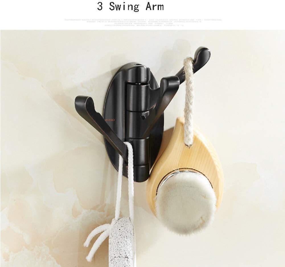 Perchero Pared Gancho for Toallas de Entrada de baño, Gancho for Ropa sin Perforaciones, Gancho for Toallas de baño, Perchero Plegable de Tres Ganchos for Actividades Wall Hooks Perchero
