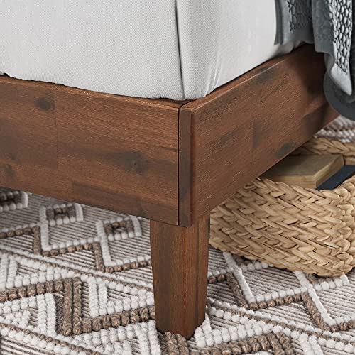 Zinus Marissa 12 Inch Deluxe Wood Platform Bed / No Box Spring Needed / Wood Slat Support / Antique Espresso Finish, King #TOP3