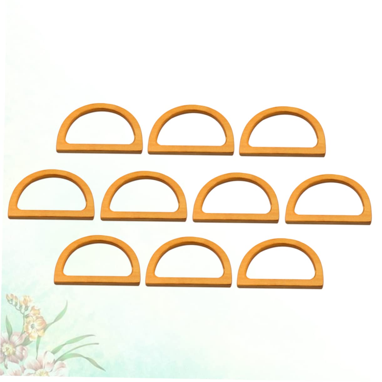 20 Piezas monedero de madera asas de bolsa de repuesto monedero de cuero mochila de mano asas de madera maciza para bolsos accesorios de bolso de bricolaje bolsas Bambú