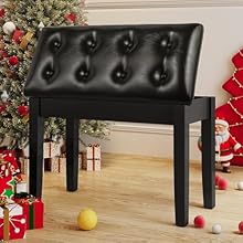 SAFE AND STABLE: The inside of the legs of the piano chair is made of solid wood with a maximum load capacity of 200 kg. The stool legs are equipped with anti-slip pads on the bottom, which do not create friction noise, prevent slipping and protect t...