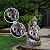 Alpine Corporation USA1368 Outdoor Floor Tiered Fairy Castle Water Fountain with Color Changing LED Lights, 35", Brown