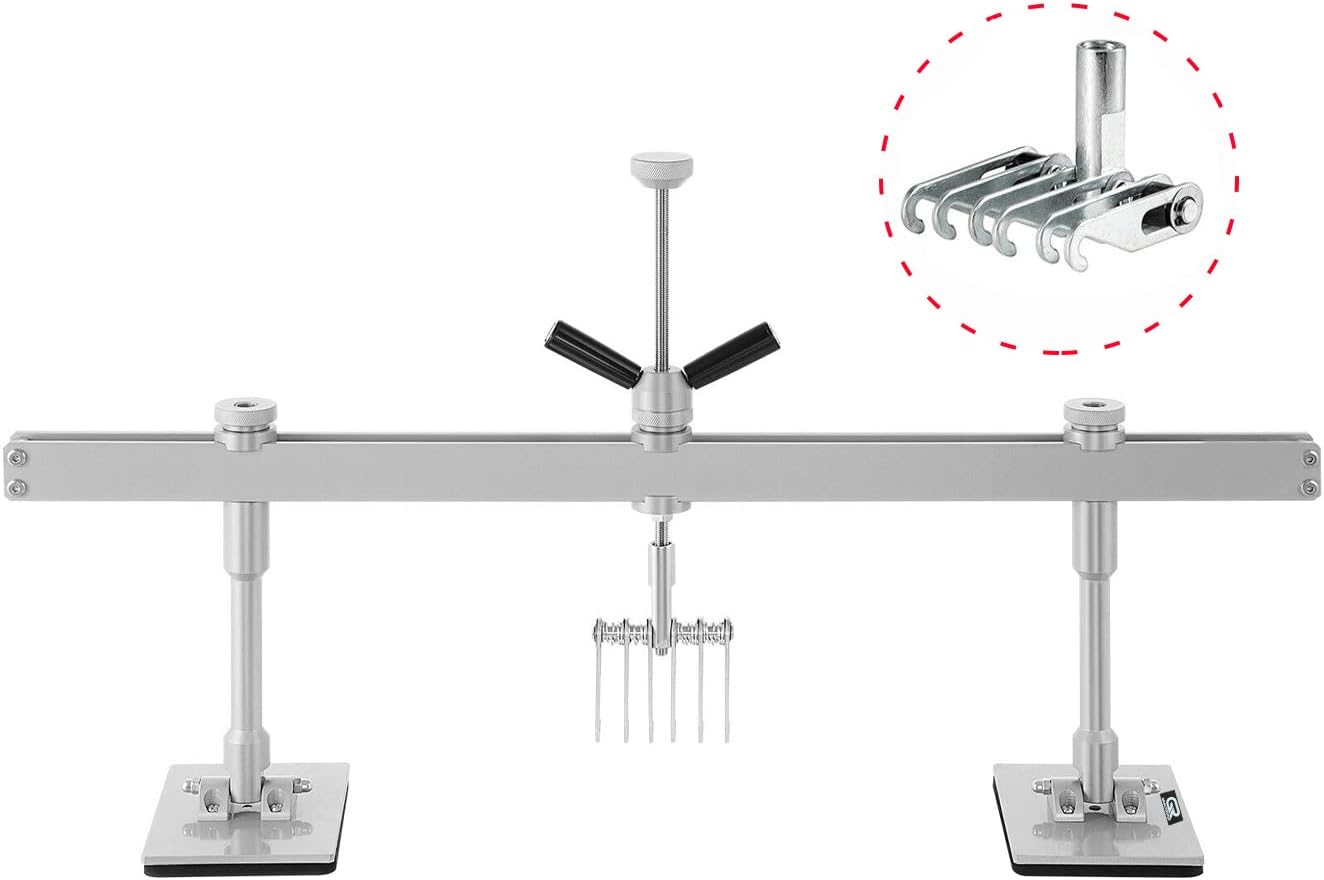 Car Dent Bar Hand Puller Pull Lever Pulling Kit Removal Hammer Repair Auto Body Tool (Silvery)