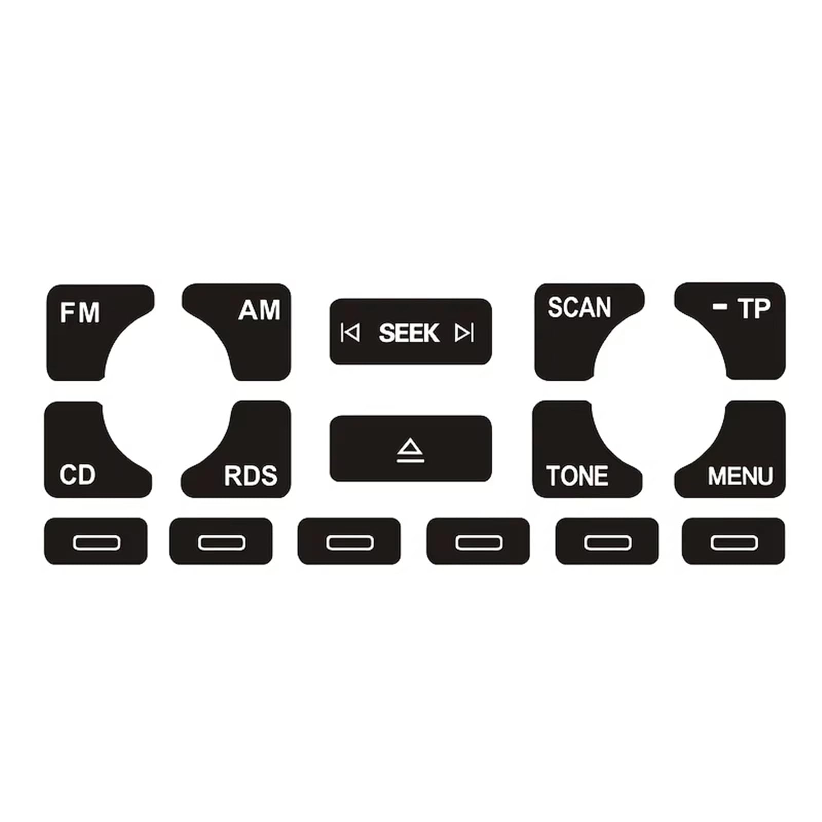 Auto Button Sticker Compatible with A4 B6 B7 Car Air Conditioning Control Panel Sticker Set Self-Adhesive Repair Sticker