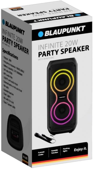 The included wired microphone with a 5-meter cord and a 6.35mm jack.